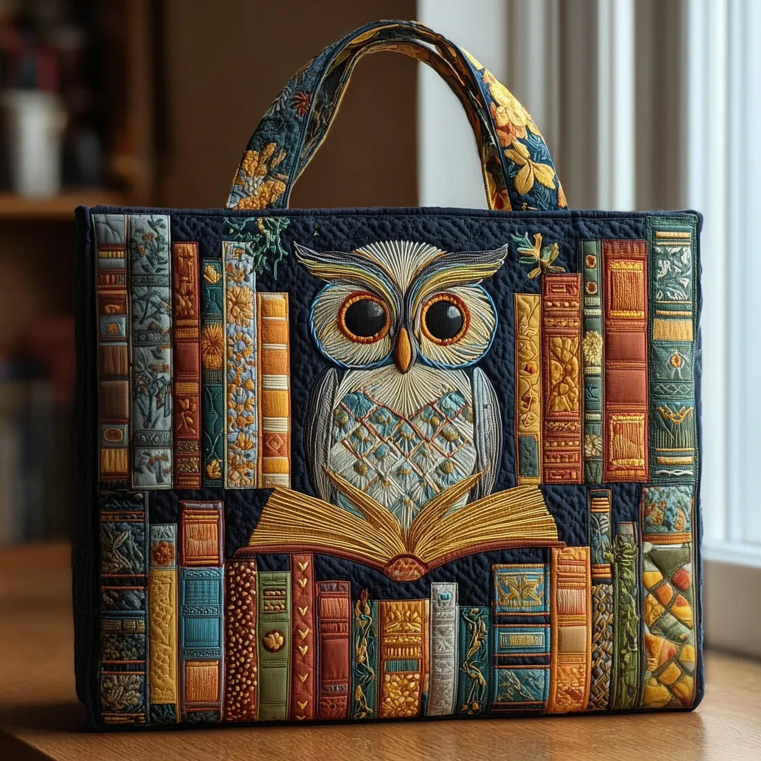 Artisanal Tote Bag - Owl and Old Books