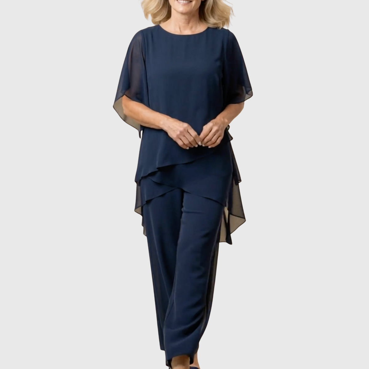 Linda™ | Elegant Draped Palazzo Set