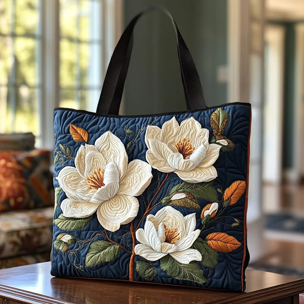 Artisan Quilted Tote - Delicate Magnolia