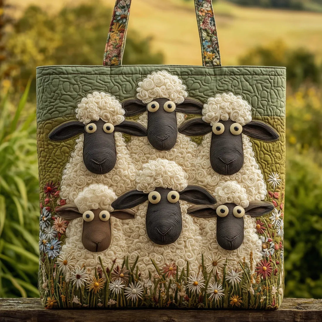 Artisanal Tote Bag - Five Sheep