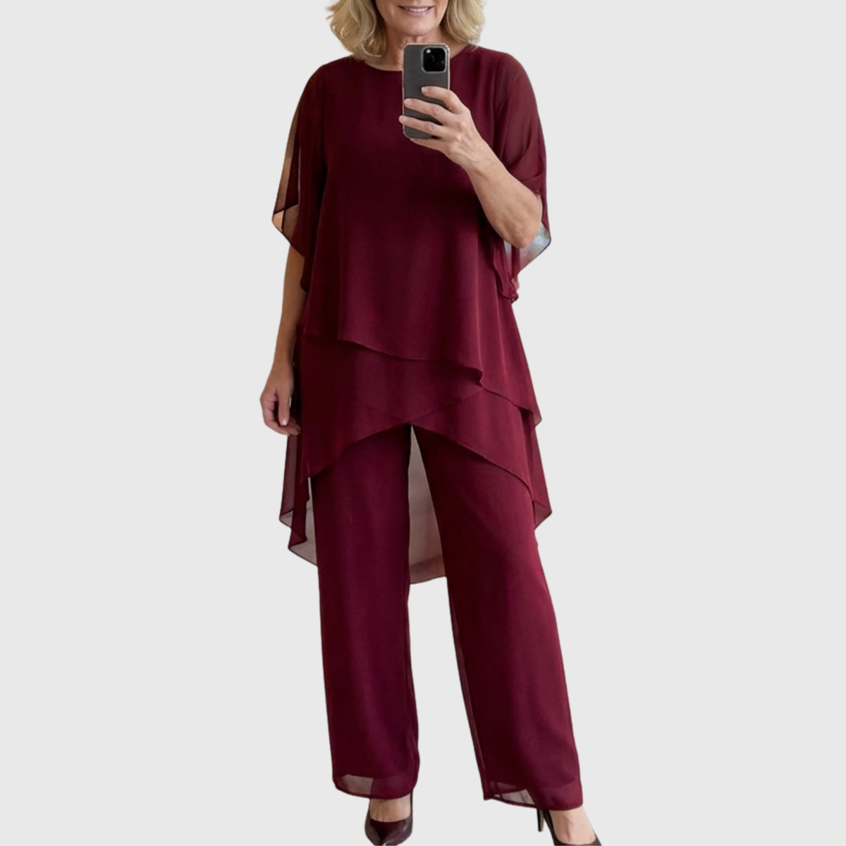 Linda™ | Elegant Draped Palazzo Set