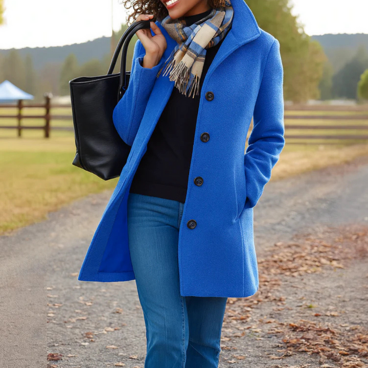 Classic Coat with Buttons for Women