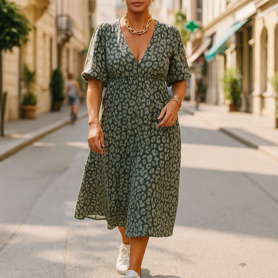 Zahra™ V-Neck Maxi Dress