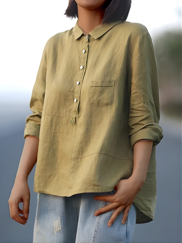 Stella™ Women's Linen Long Sleeve Shirt
