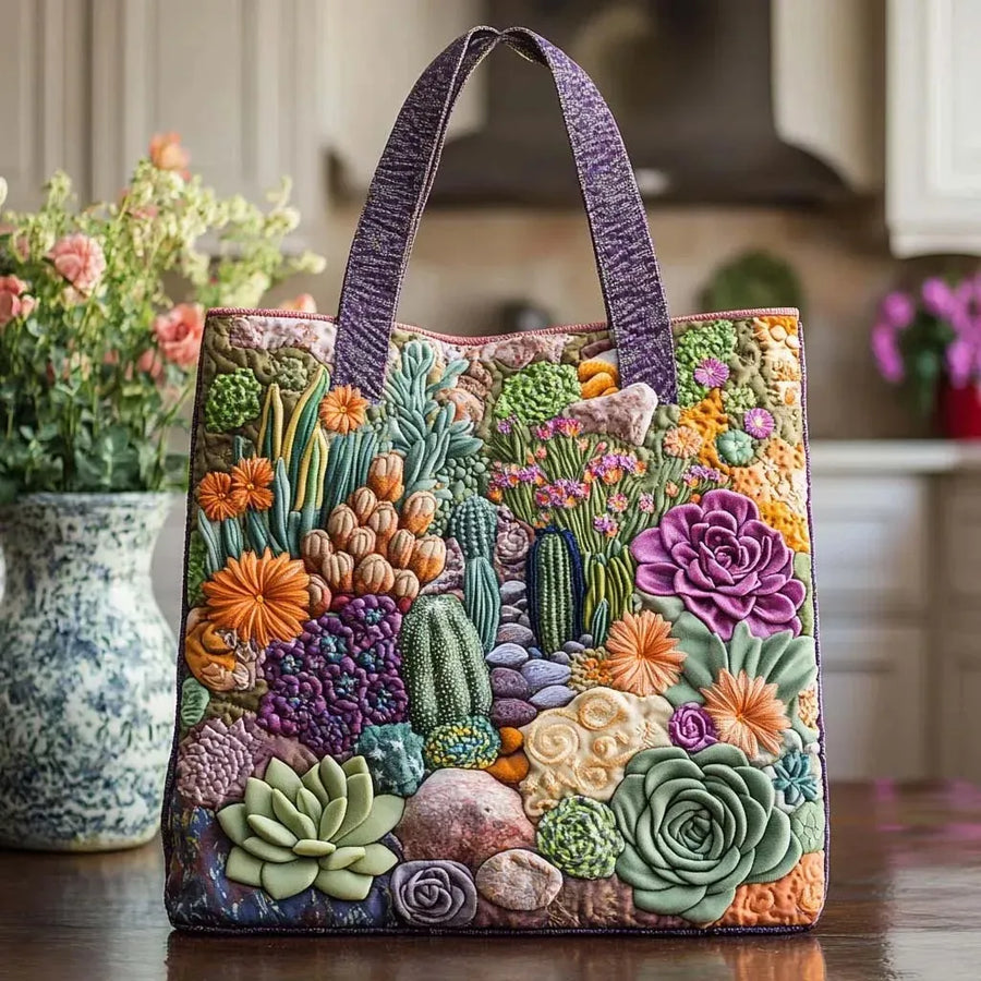 Craft Tote Bag - Succulent Garden