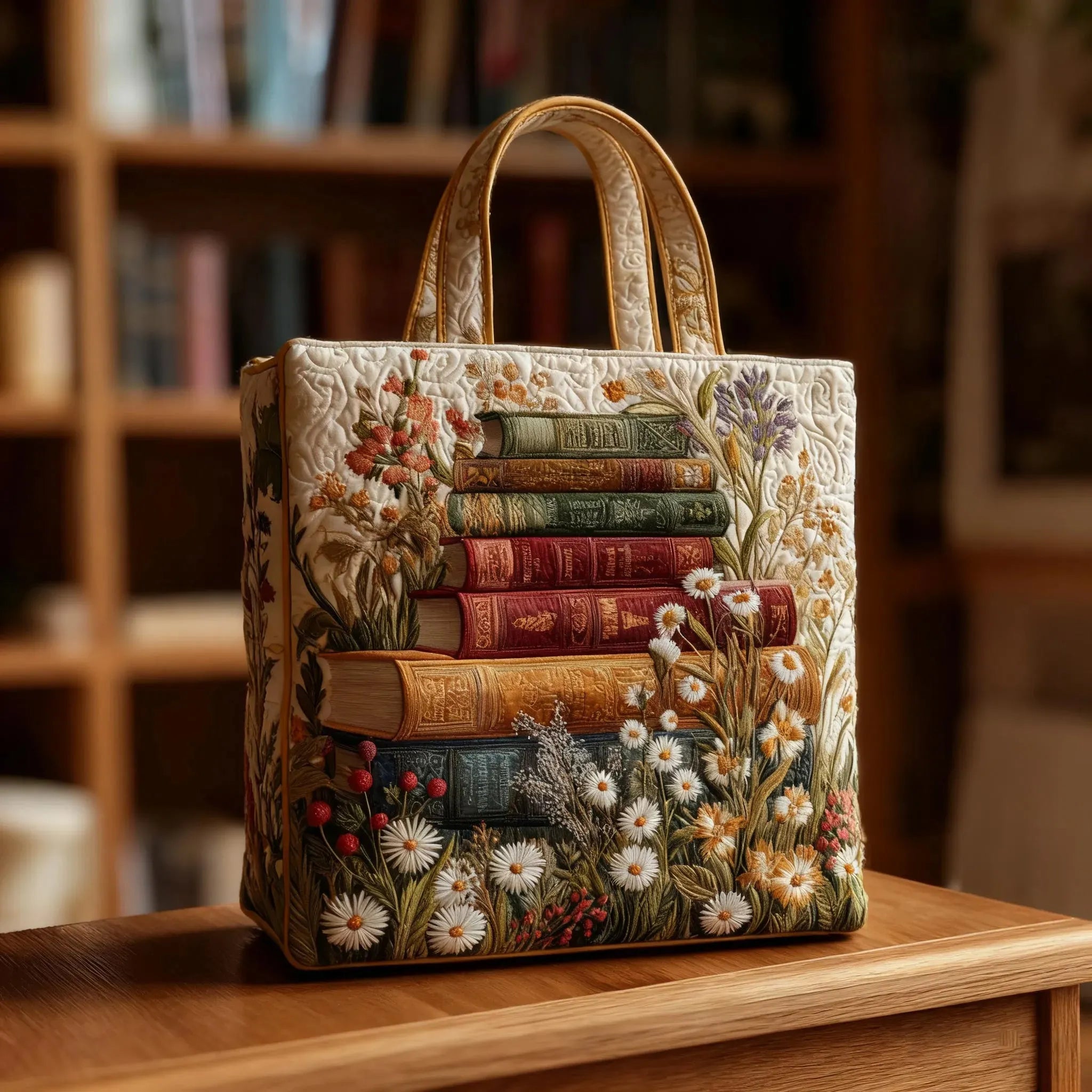 Handmade Matelassé Bag - Floral Pattern