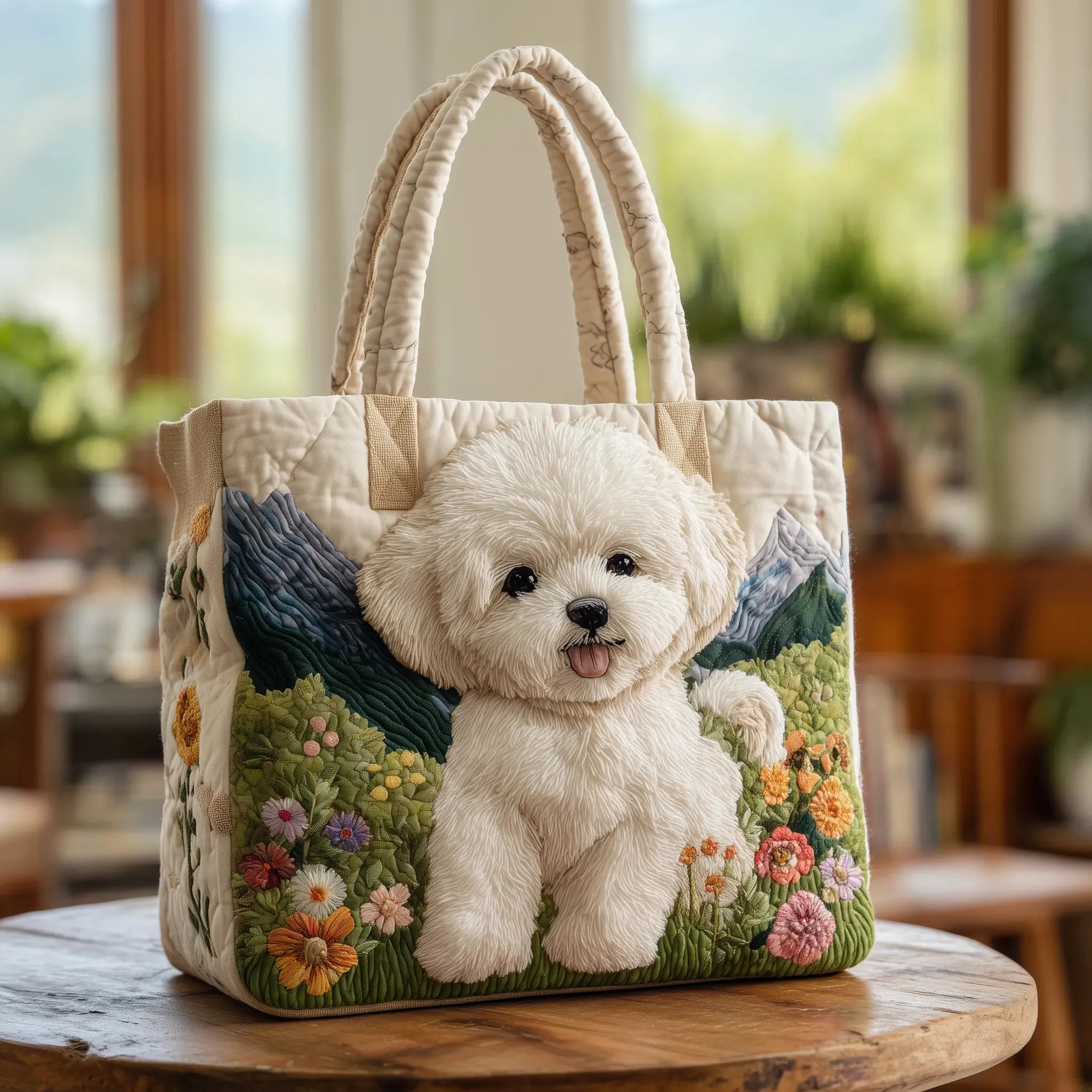 Handmade Quilted Bag - Enchanted Dog