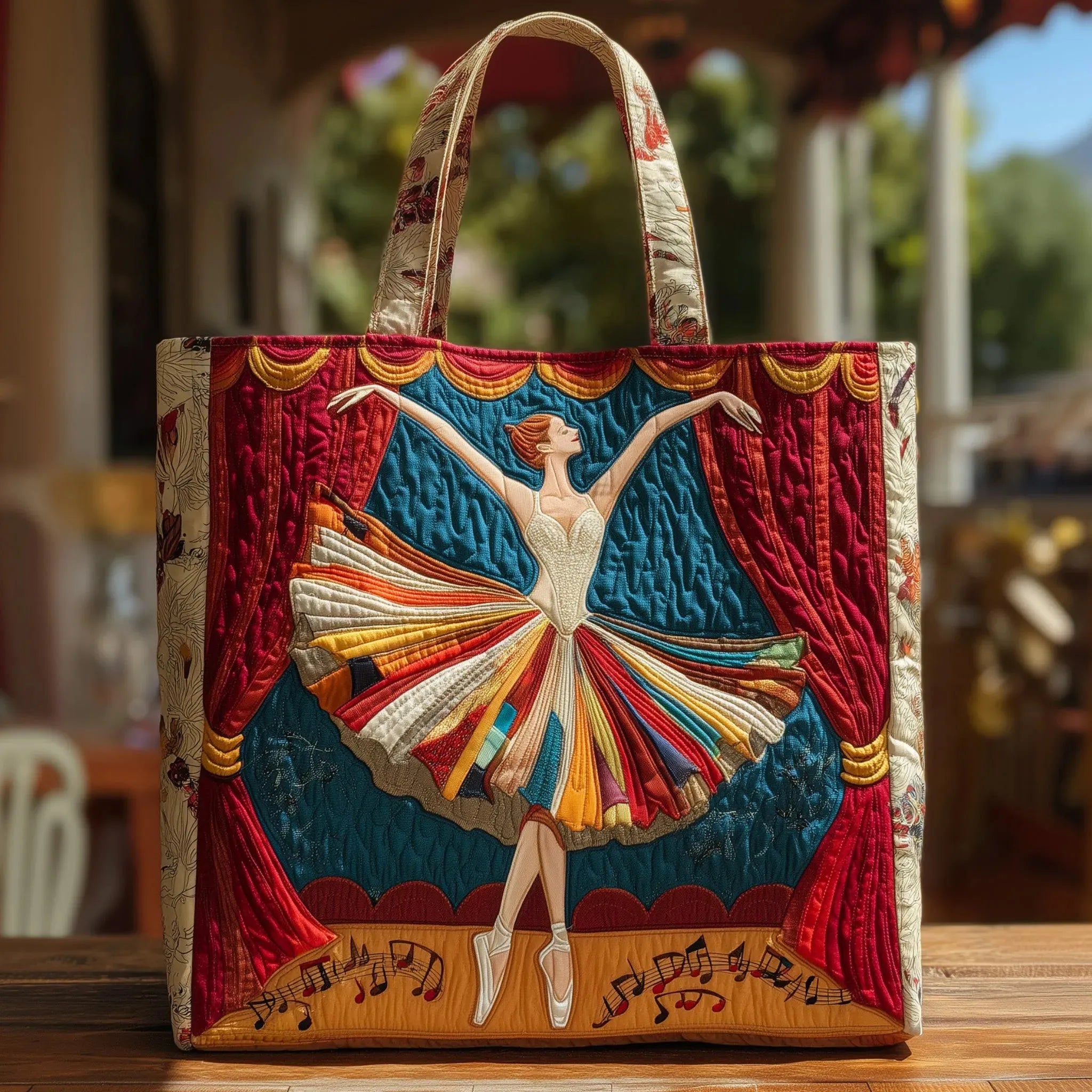 Filled Tote Bag - Elegant Ballerina