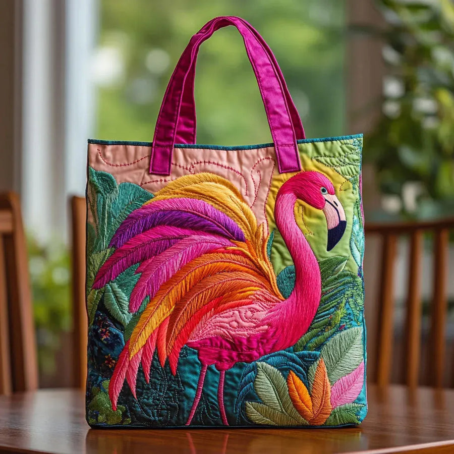 Gev quilted bag - Rainbow Flamingo