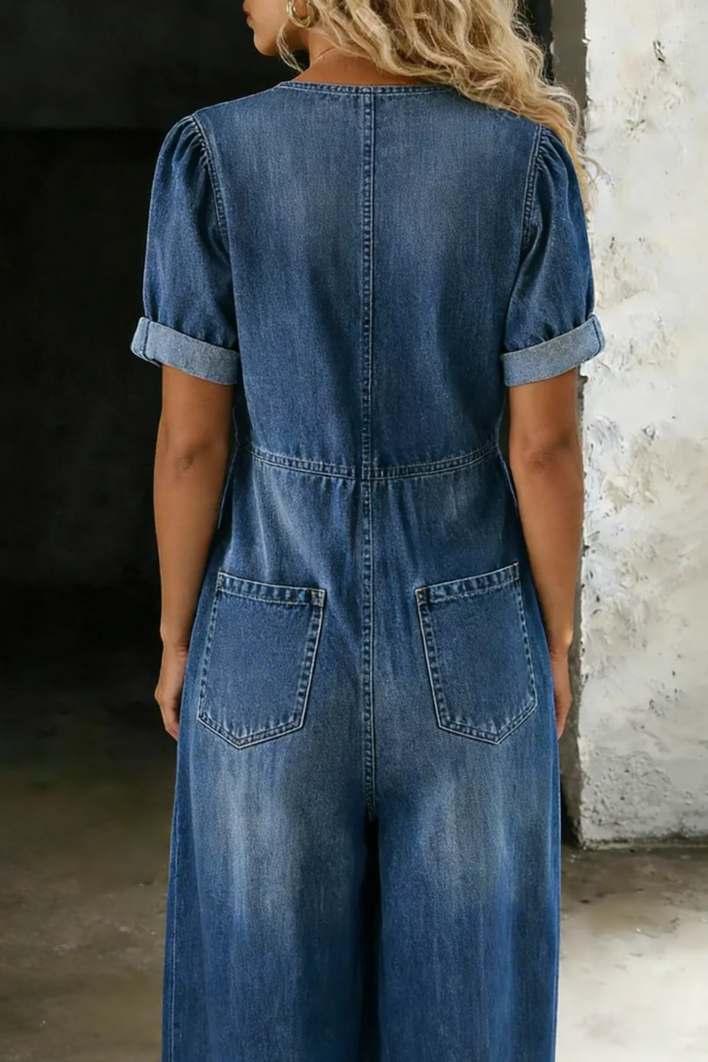 Maya™ | Relaxed Denim Jumpsuit