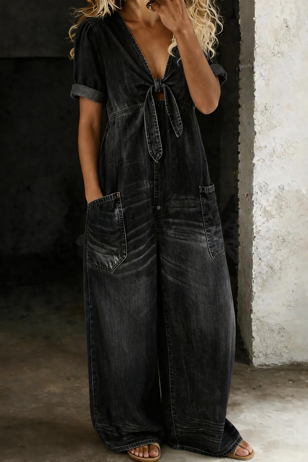 Maya™ | Relaxed Denim Jumpsuit