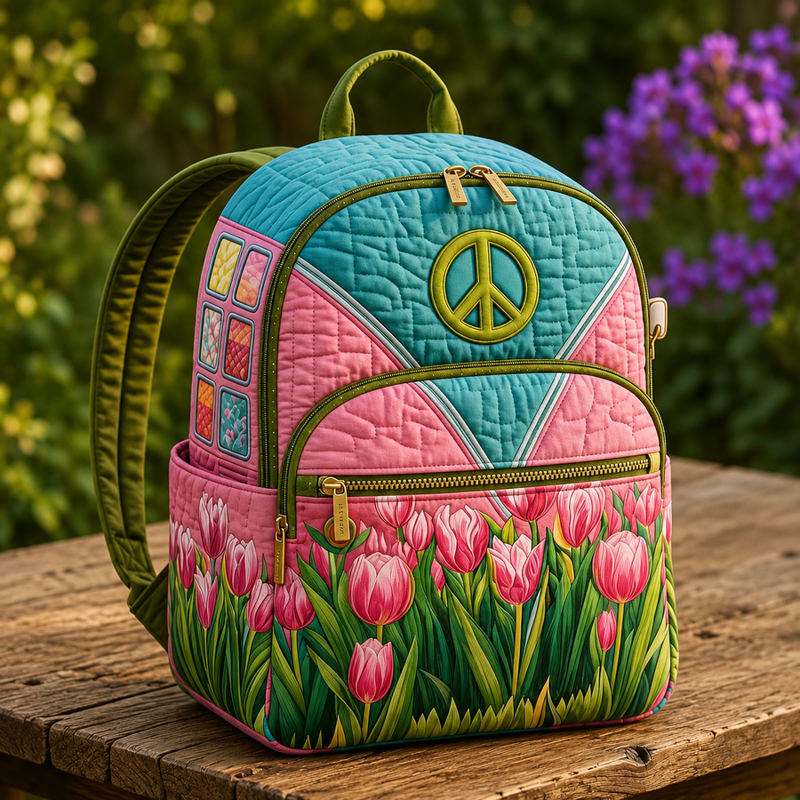 Bohemian Backpack - Tulips and Calm