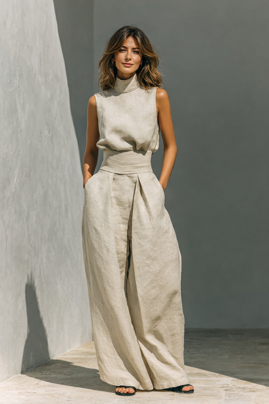 Maria™ | Elegant Wide-Leg Two-Piece Set