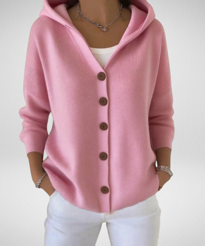 Amelia | Elegant Hooded Cardigan