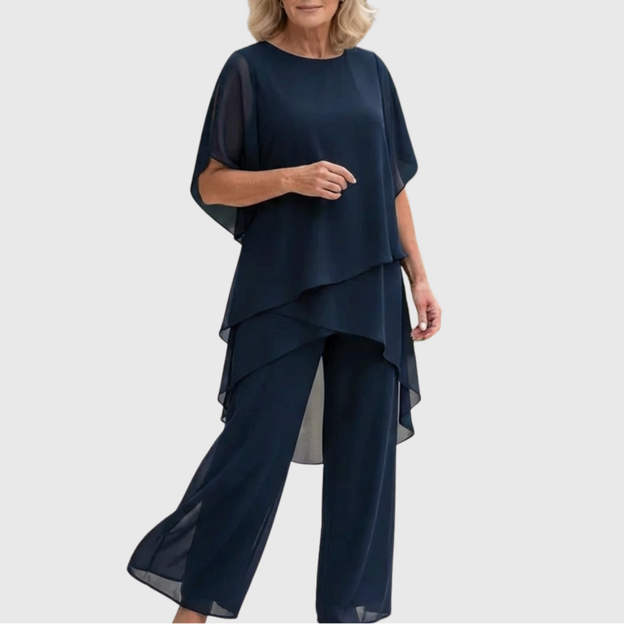 Linda™ | Elegant Draped Palazzo Set
