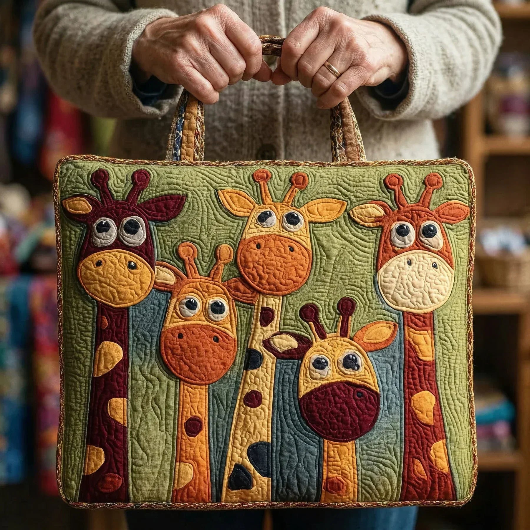 Quilted Bag - Giraffe